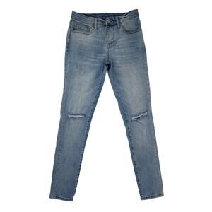 Arizona Men's Skinny Jean 28x32 Light Wash Distressed Stretch Denim Eco-Friendly